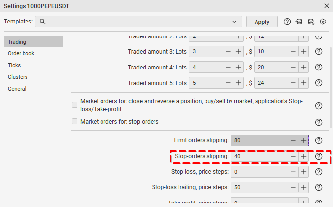 Configure Stop Orders