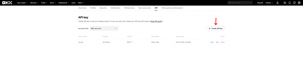 Create API-keys