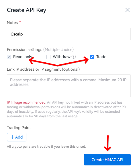 Create HMAC API