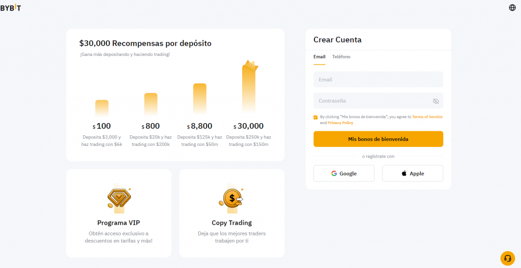 Abrir cuenta para recibir Bybit promo