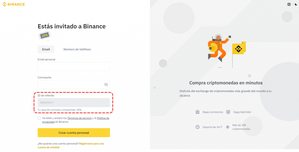 ID de referencia Binance 2023