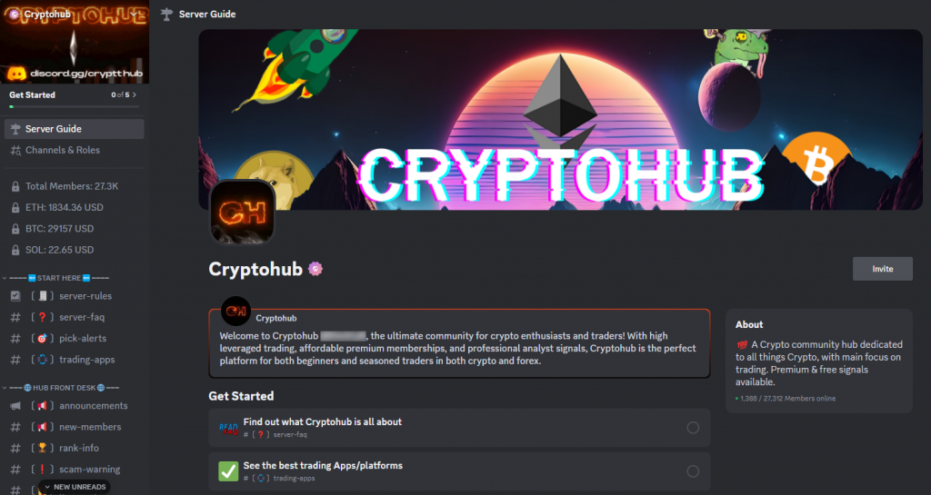 Crypto Hub Discord server