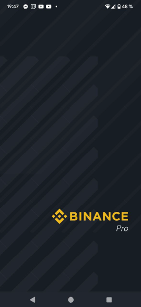 Binance app: Binance Pro Mode banner