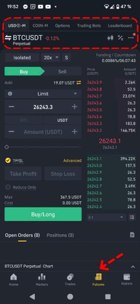 Binance DeFi Wallet mobile interface