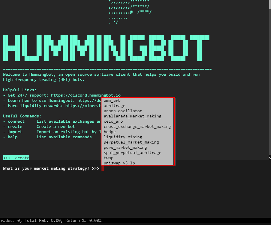 Hummingbot, Hummingbot strategies, hummingbot features, hummingbot trading, hummingbot algo, hummingbot connections, hummingbot guide, hummingbot instruction, how to use hummingbot