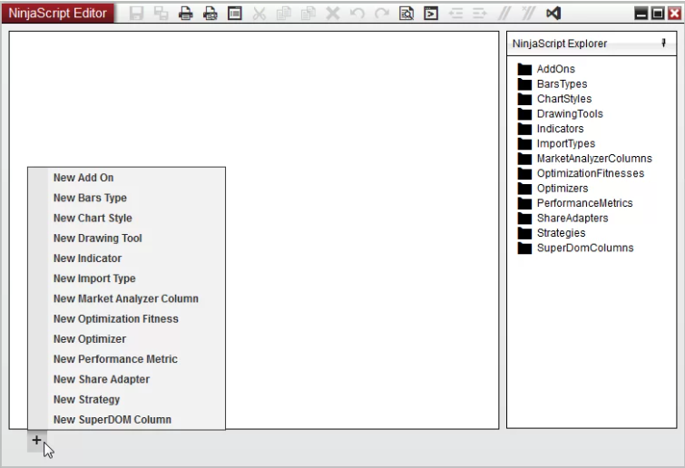 NinjaTrader 8 NinjaScript interface