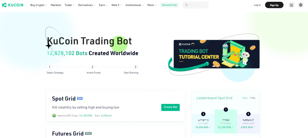 KuCoin trading bot official website