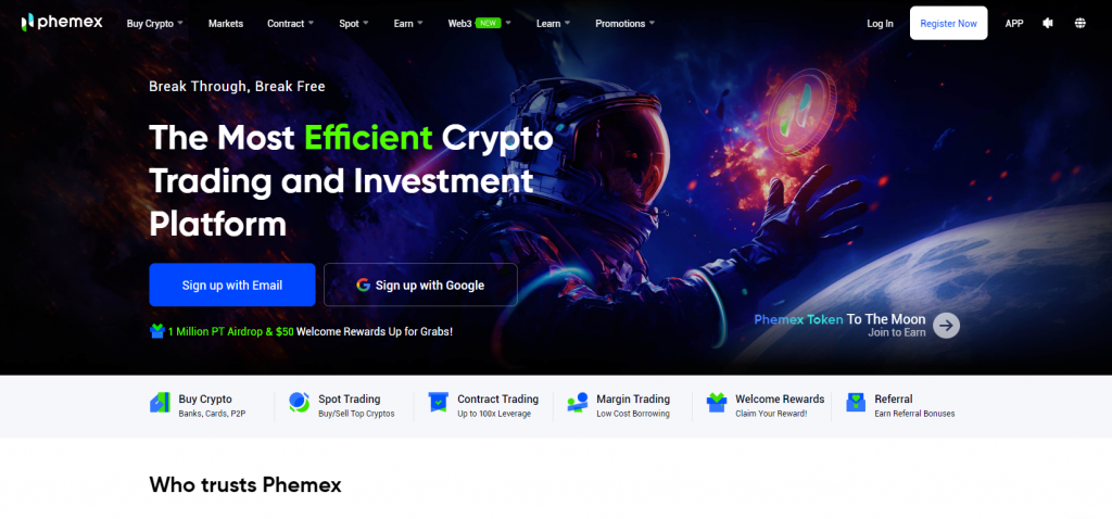Binance alternative: Phemex cryptocurrency exchange
