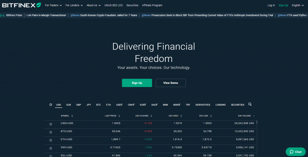 Binance alternative: Bitfinex cryptocurrency exchange