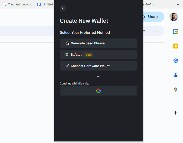 Creating a new Binance Wallet interface
