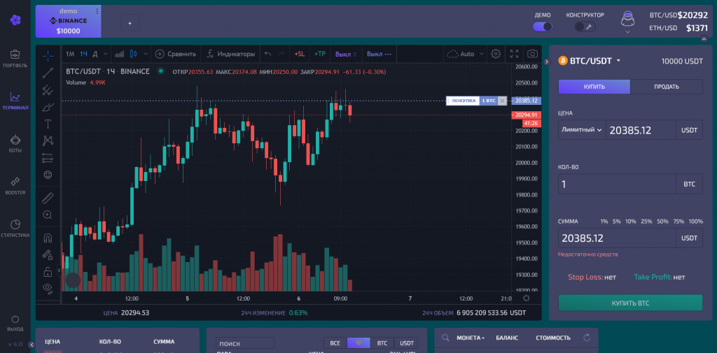 The Capico interface