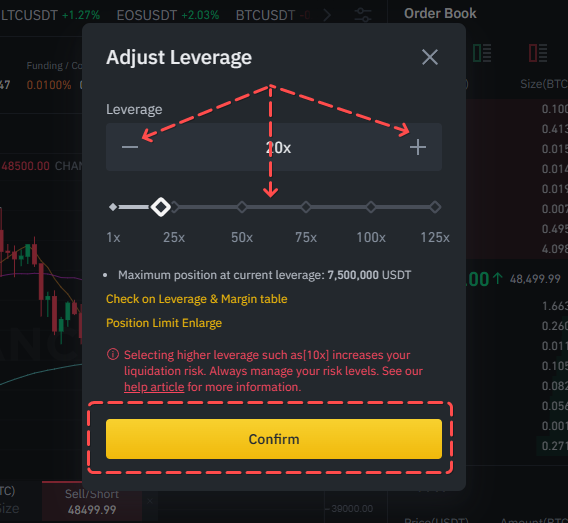 Binance, Leverage, Binance leverage, Adjusting leverage, using leverage, Leverage manual for beginners, adjusting leverage instruction, Binance leverage review