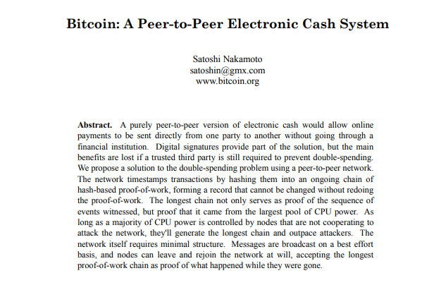 What is Bitcoin: Satoshi Nakamoto’s White Paper