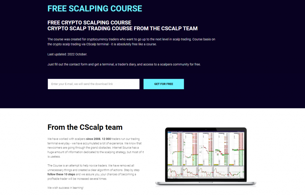 CScalp’s free cryptocurrency scalping course online