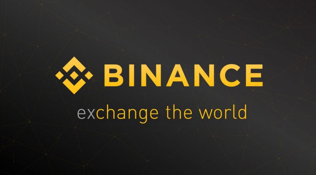 World’s largest crypto exchange: Binance logo featuring the phrase “Exchange the world”