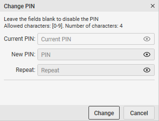 CScalp PIN, Configuration of PIN, CScalp