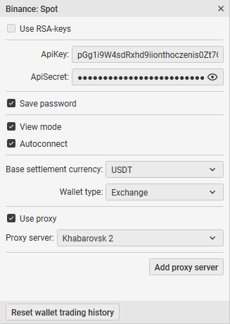 CScalp tabs settings, CScalp terminal settings, CScalp trading terminal
