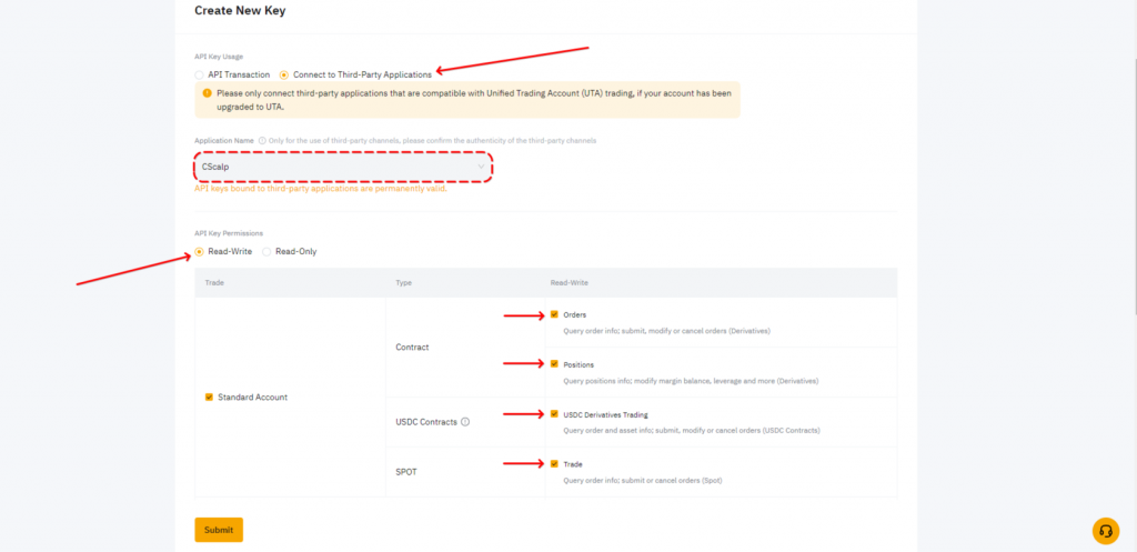 Alt-tag: Bybit API key restrictions