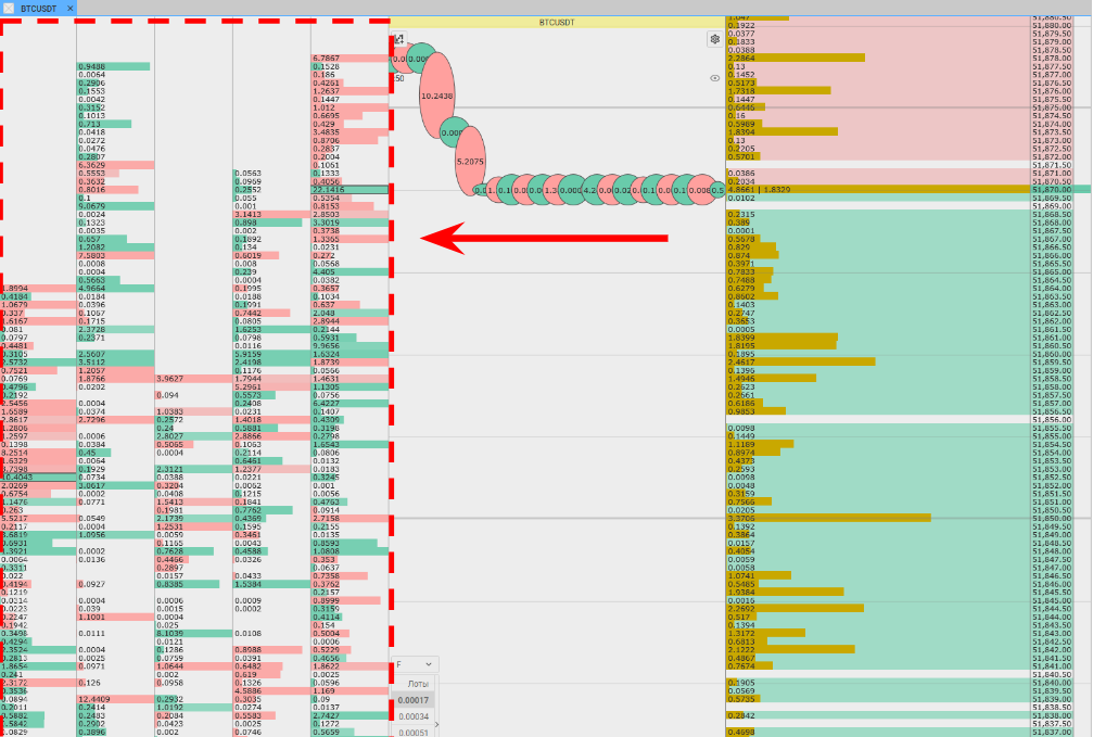 Clusters in the CScalp trading terminal