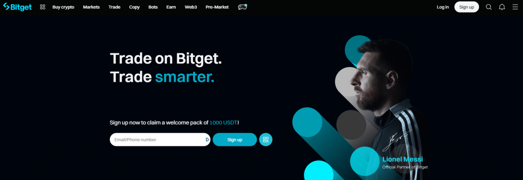 Bitget exchange website