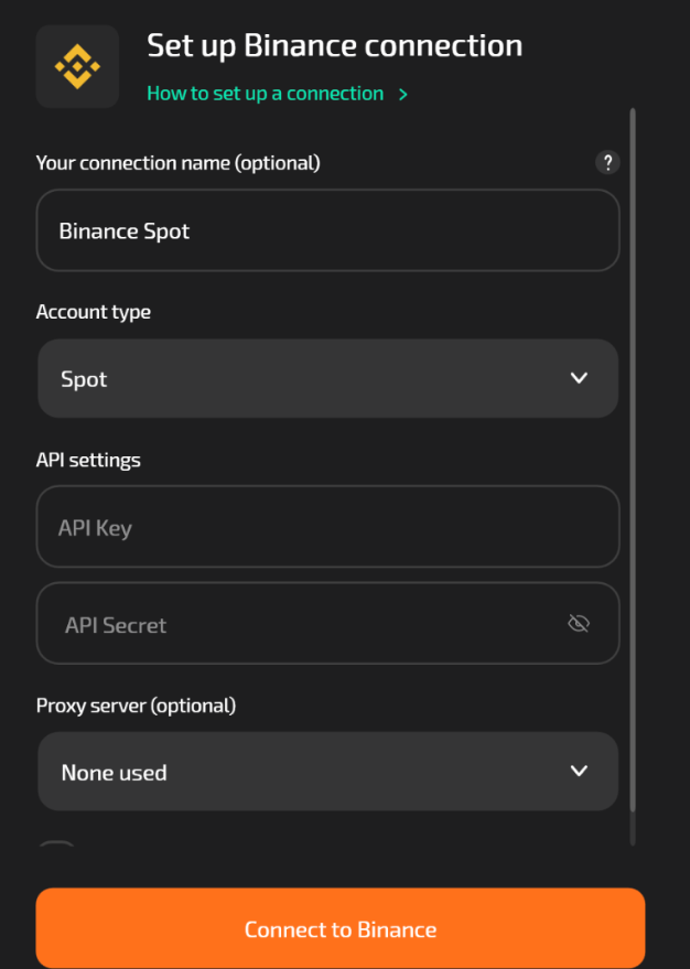 TigerTrade connection setting