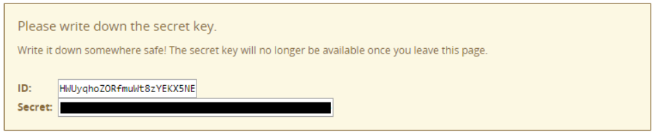 BitMEX secret key