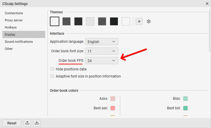 CScalp performance optimization: frame rate