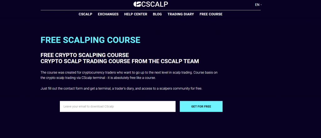 CScalp short-term trading course home page