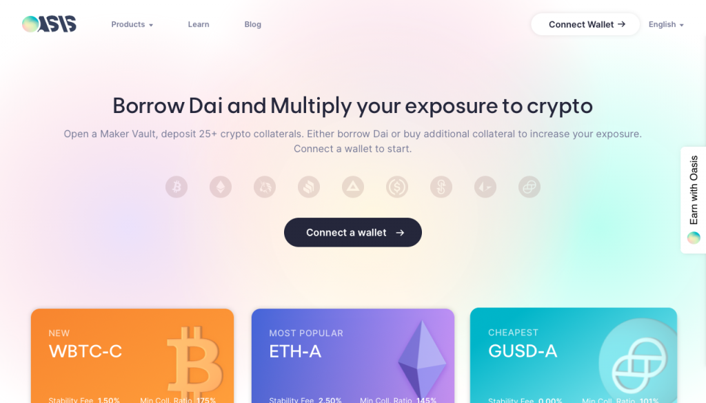 Exchanges descentralizados: la página principal del exchange descentralizado Maker DAO