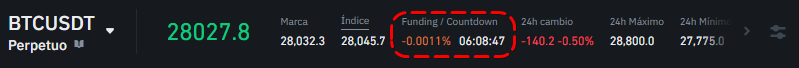 Funding en Binance