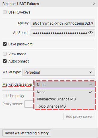 Market-data, Market data for perpetual futures, CScalp market-data, CScalp settings, trading terminal settings, how to improve connection to the crypto trading terminal, crypto trading terminal