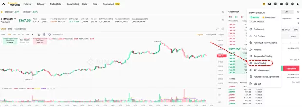 How to switch to mock trading mode, Binance Demo
