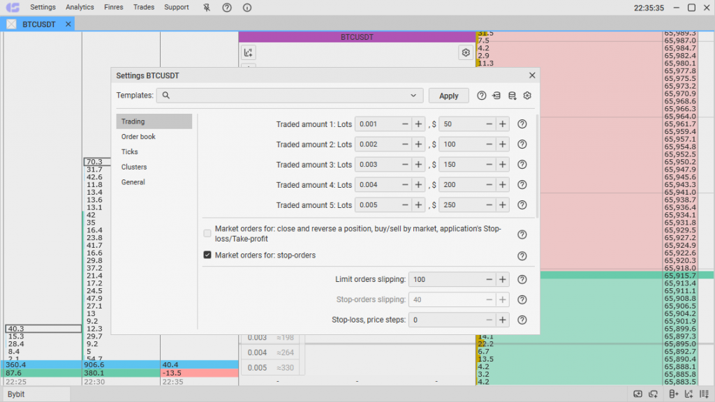 CScalp Trades Settings