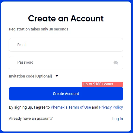 phemex, phemex exchange, phemex registration