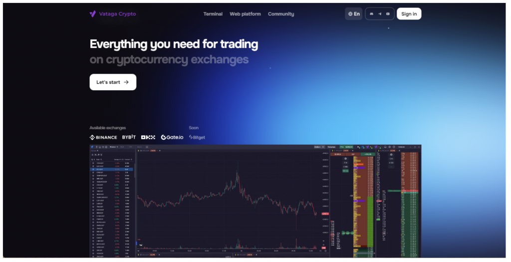 Vataga EasyScalp Crypto scalping terminal website