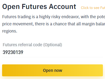 Creating a Binance Futures Account with a Binance referral code